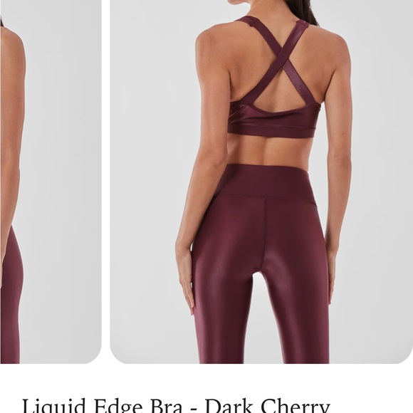 Noli Yoga Liquid Edge Bra Dark Cherry NWT - Picture 3 of 5